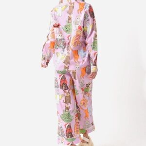 Karen Mabon Holiday Cat Print Pajama Set - XXL
